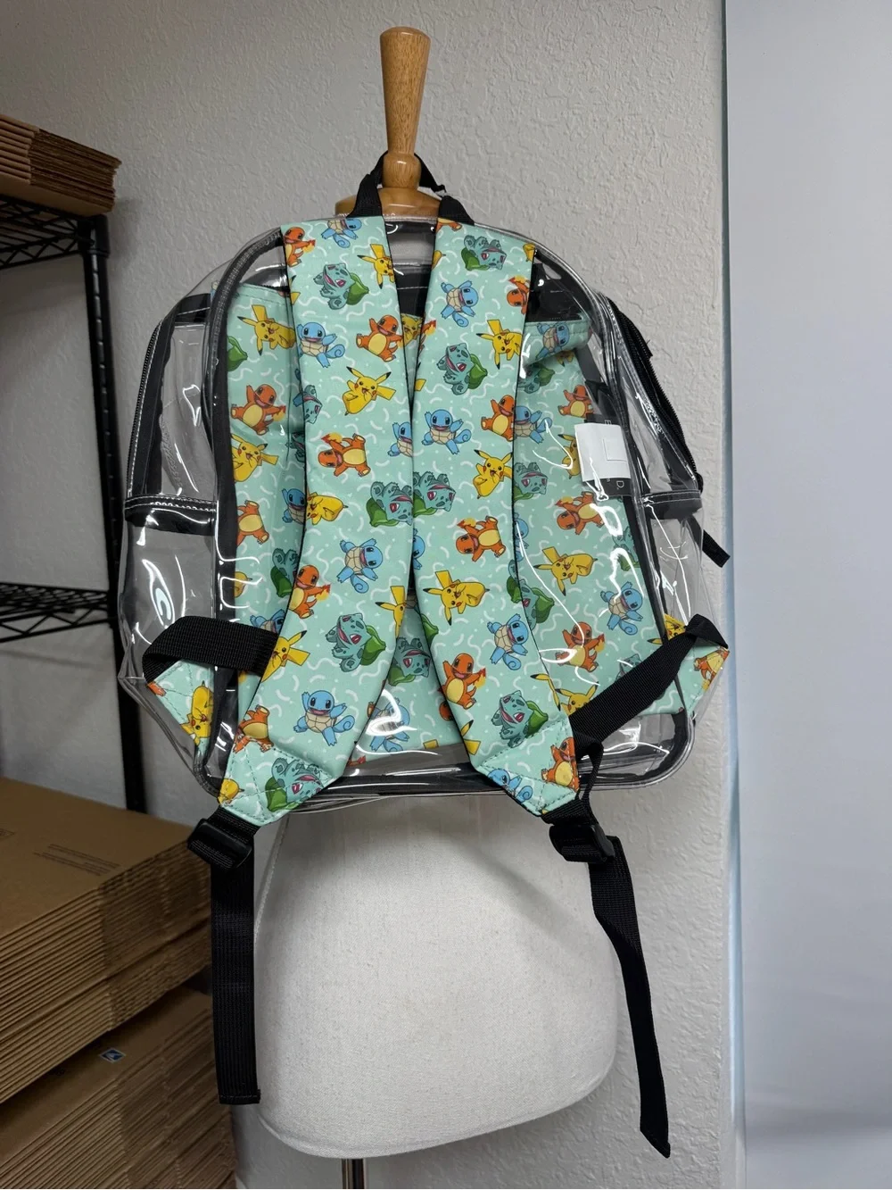 POKÉMON BIOWORLD CLEAR SCHOOL BACKPACK TRADING CARD GAME BONUS SOFT PENCIL CASE